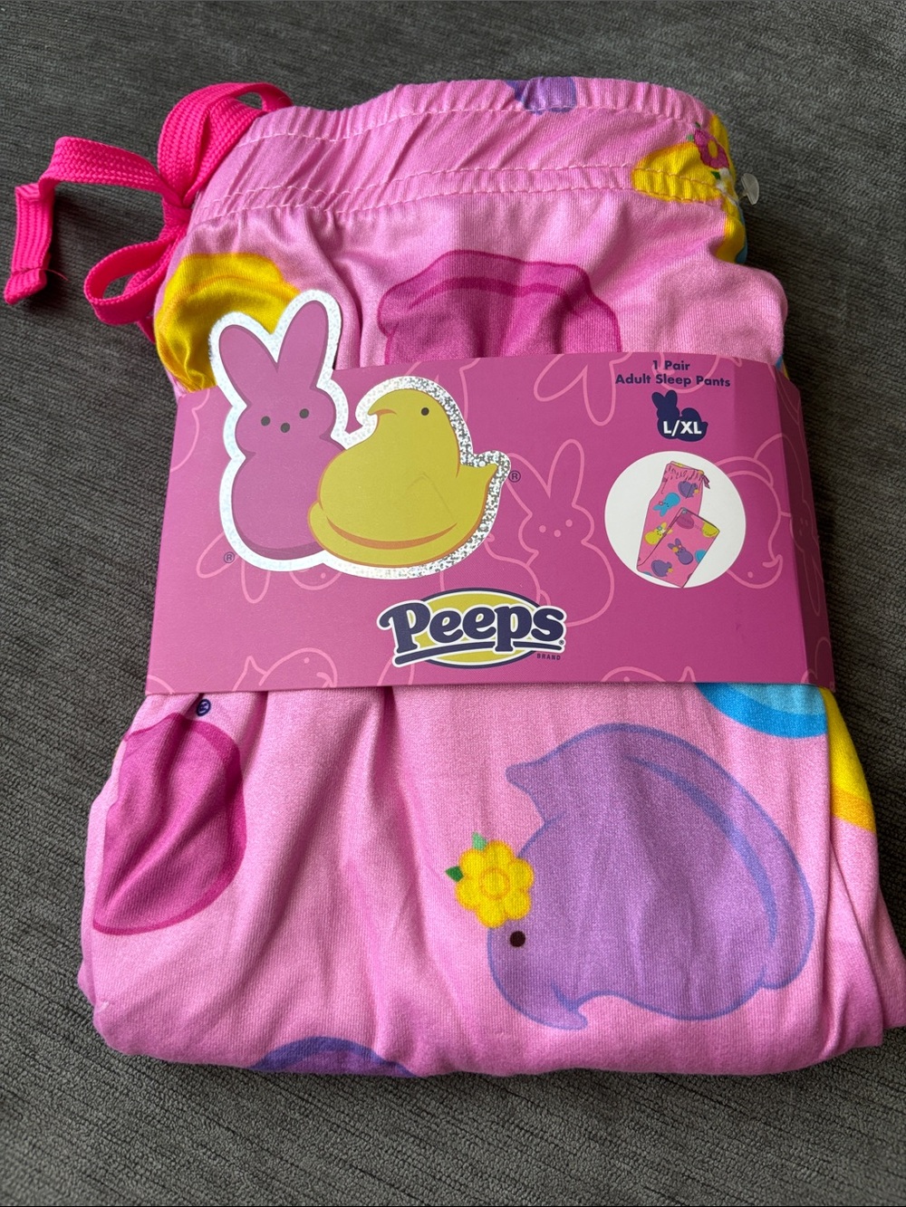 Peeps Women's Pink L/XL Sleep Pants